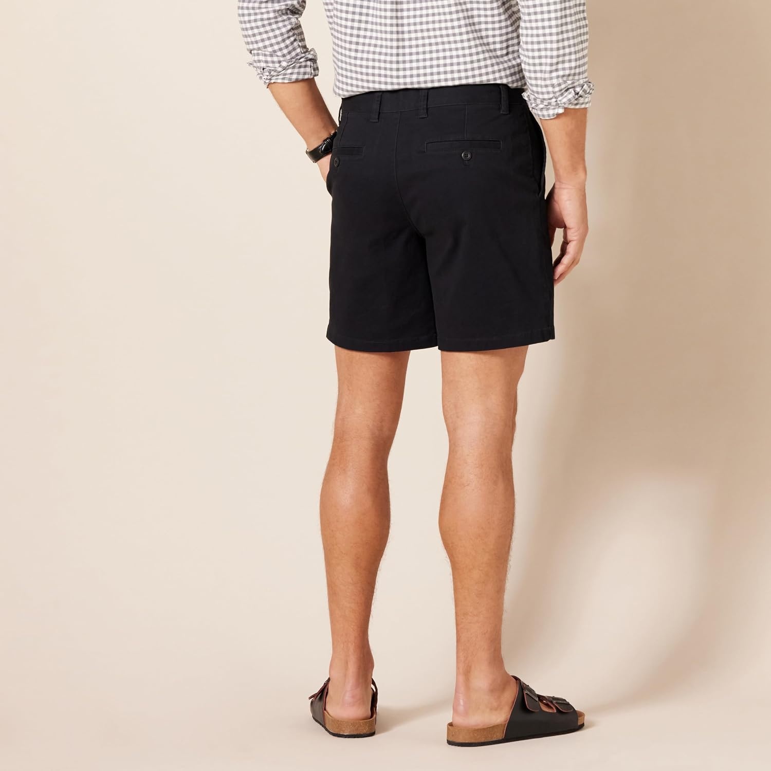 image:imageAmazon Essentials Mens 7 Stretch Chino ShortsBlack