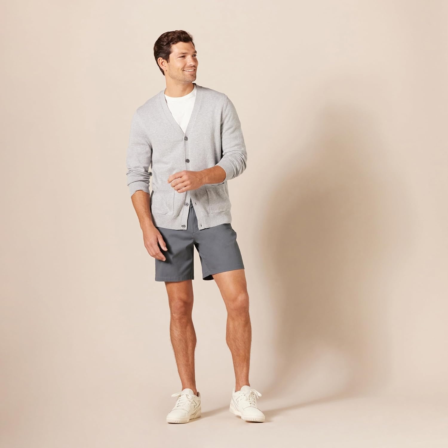 image:imageAmazon Essentials Mens 7 Stretch Chino ShortsCharcoal