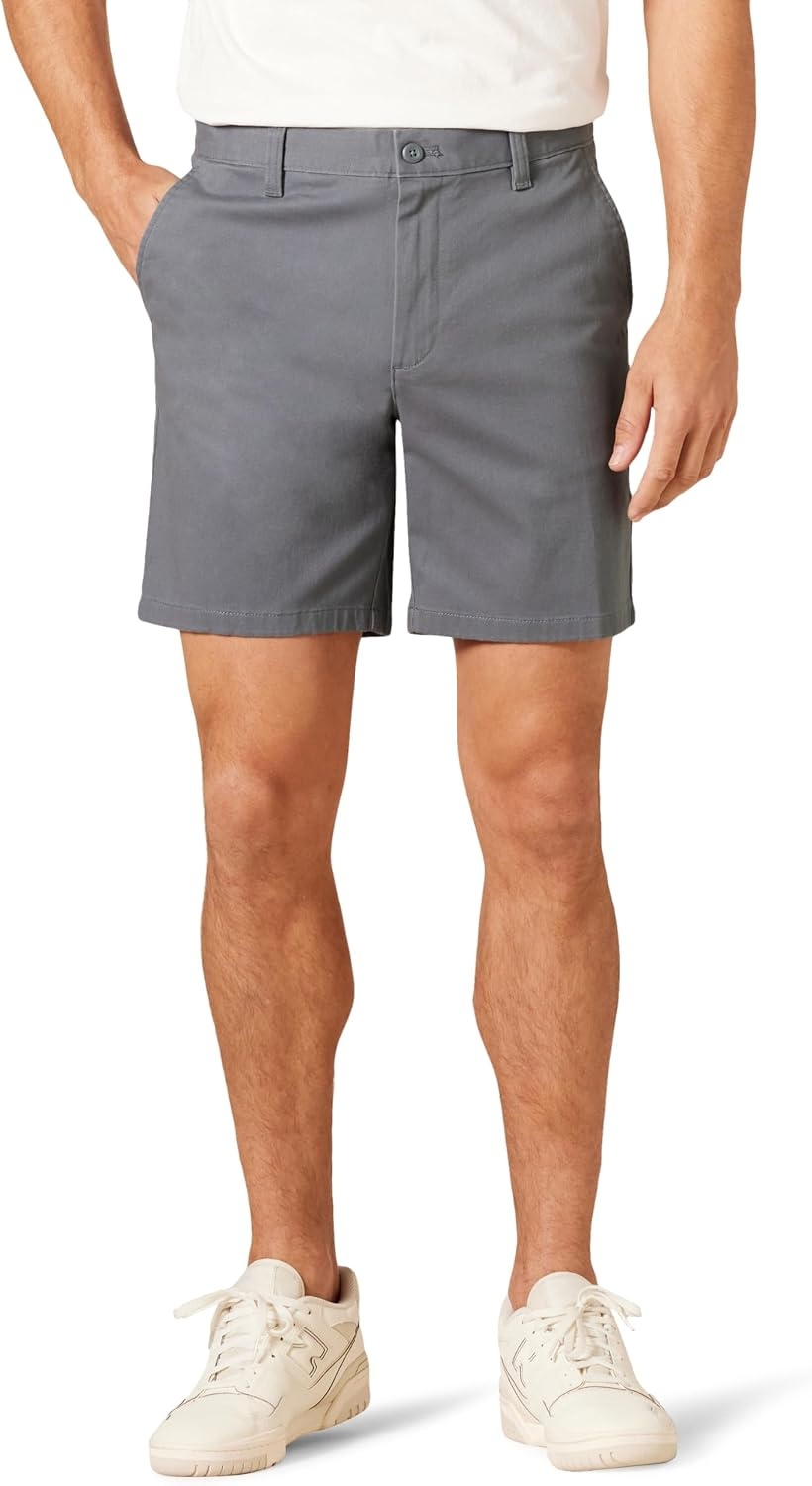image:imageAmazon Essentials Mens 7 Stretch Chino ShortsCharcoal