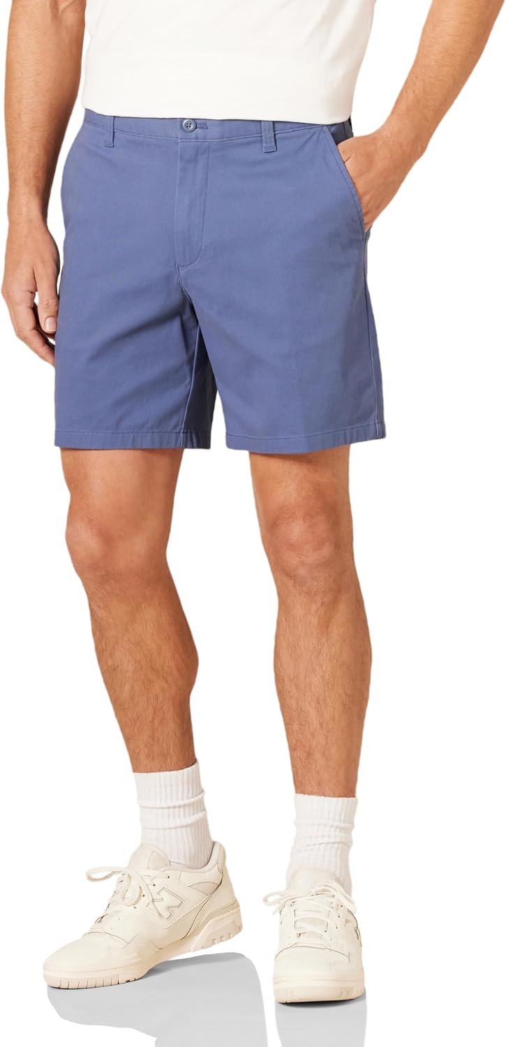 image:imageAmazon Essentials Mens 7 Stretch Chino ShortsDark Blue