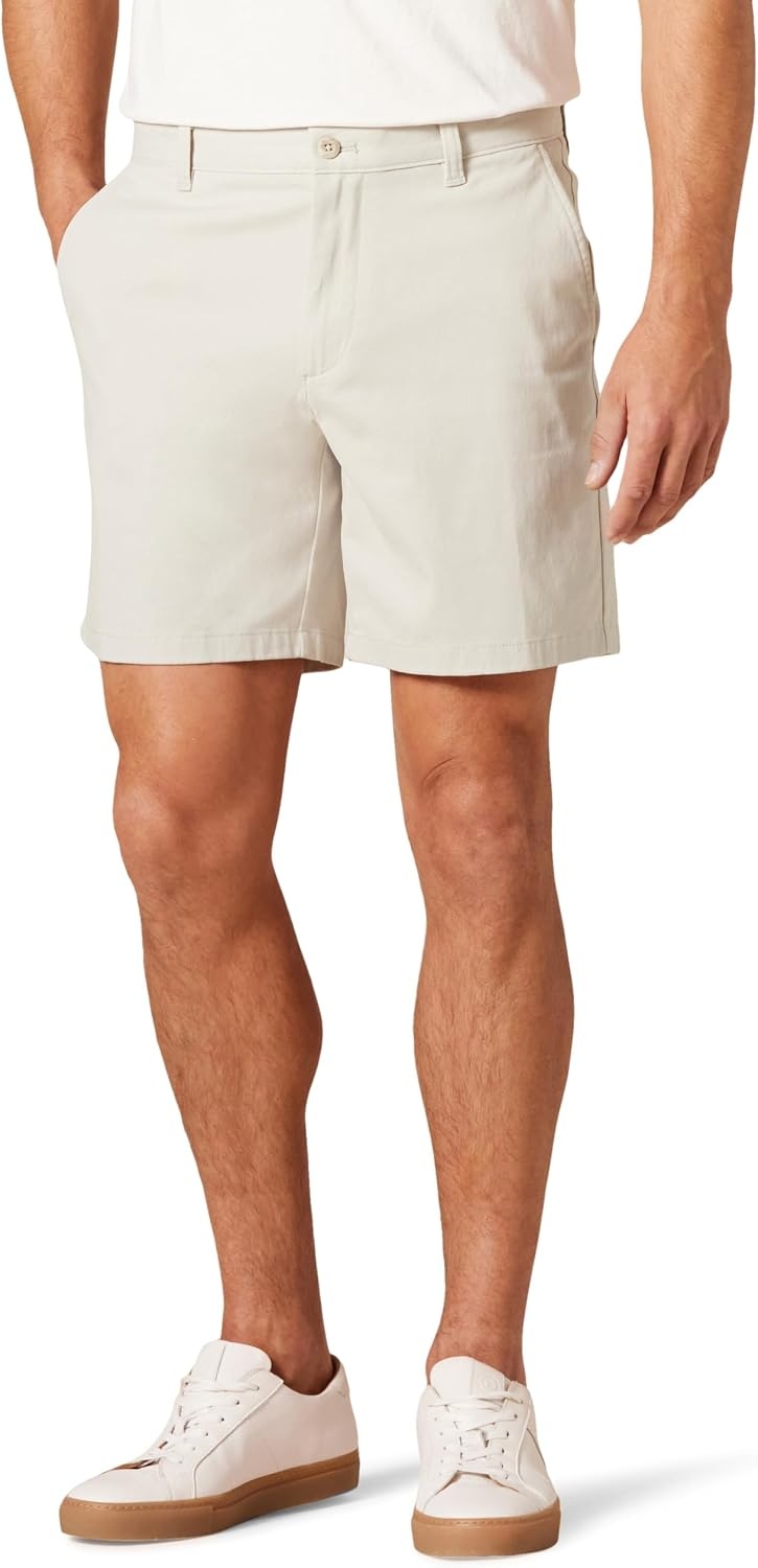 image:imageAmazon Essentials Mens 7 Stretch Chino ShortsStone
