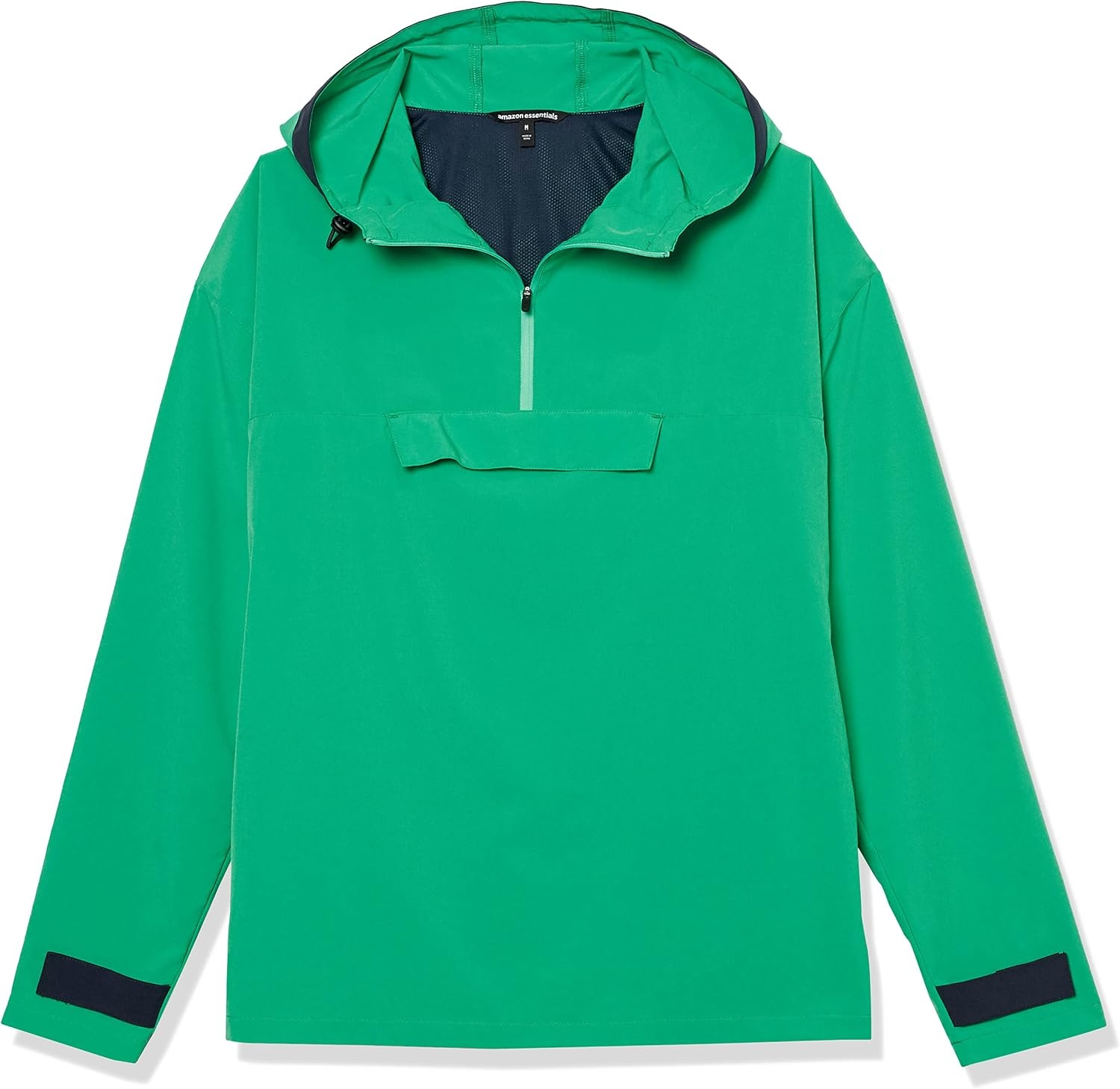 image:imageAmazon Essentials Mens Athletic Lightweight Stretch Woven Colorblock Anorak JacketGreen