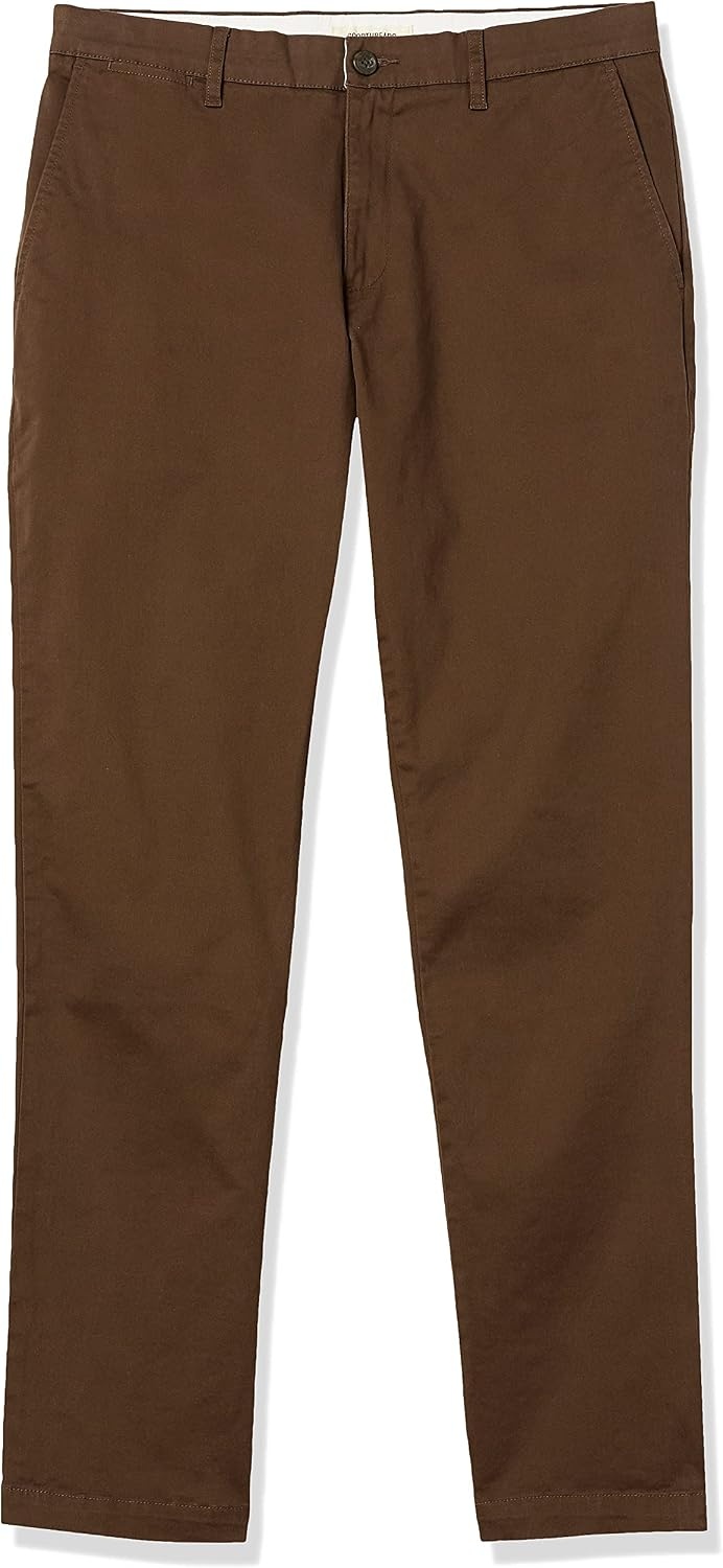 image:imageAmazon Essentials Mens AthleticFit Chino PantsBrown