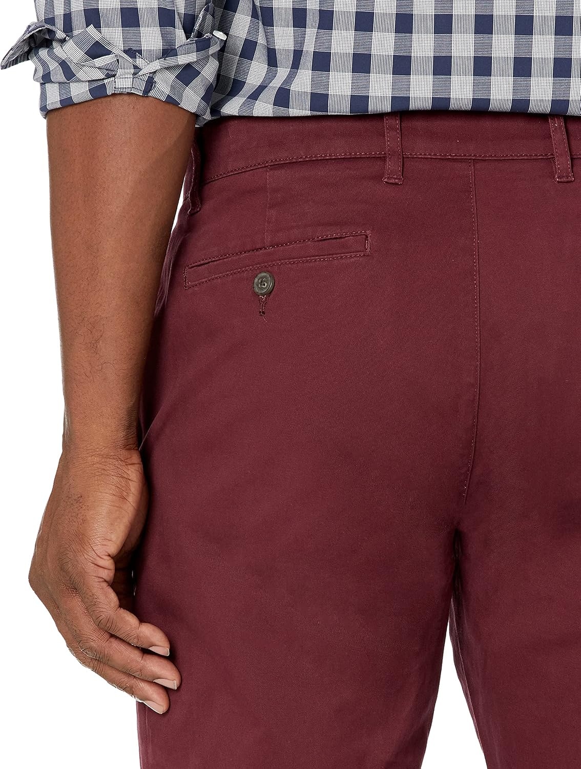 image:imageAmazon Essentials Mens AthleticFit Chino PantsBurgundy