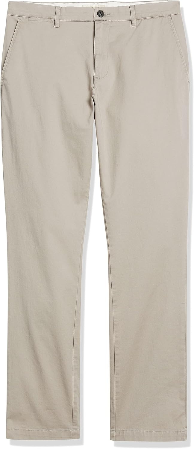 image:imageAmazon Essentials Mens AthleticFit Chino PantsKhaki