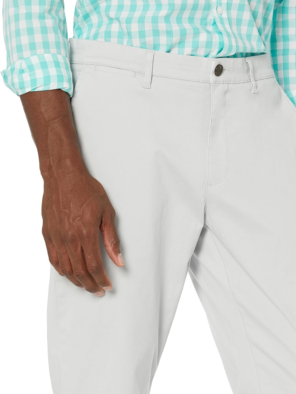 image:imageAmazon Essentials Mens AthleticFit Chino PantsLight Grey