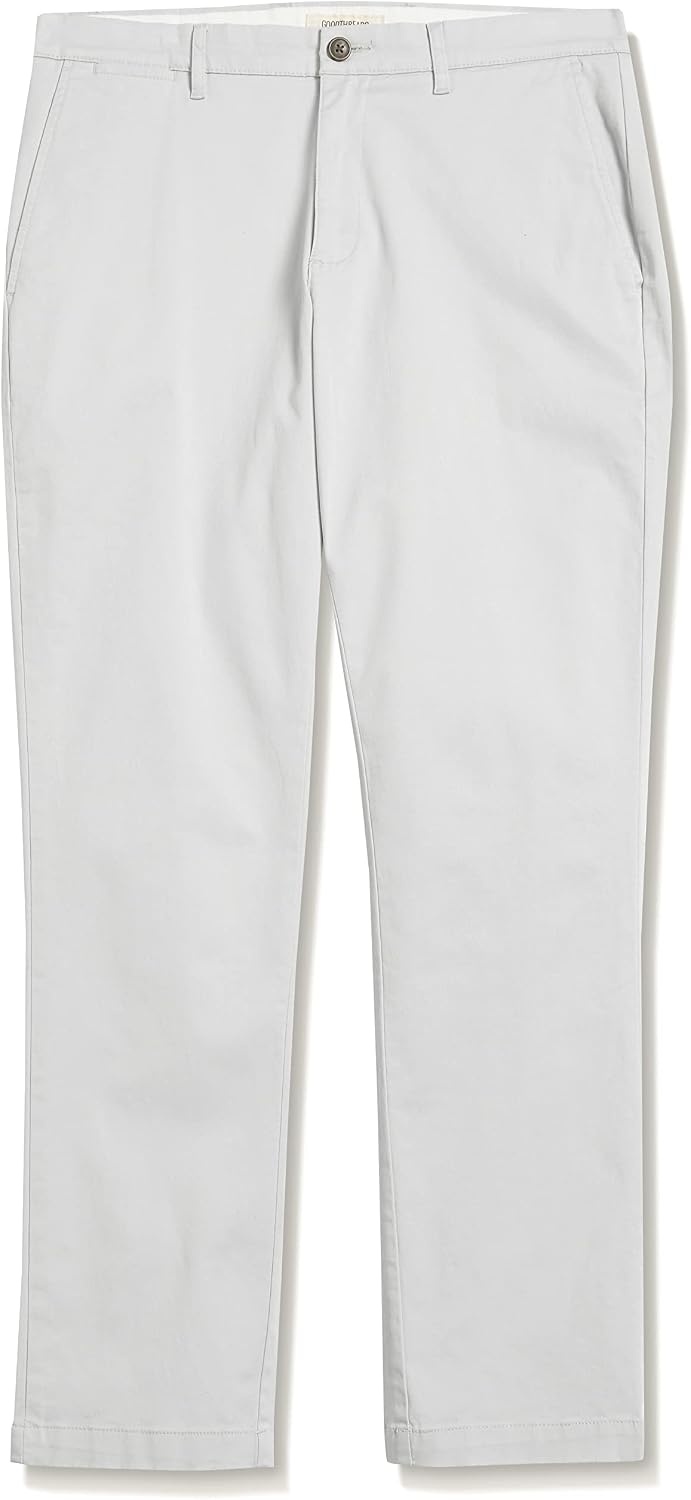 image:imageAmazon Essentials Mens AthleticFit Chino PantsLight Grey