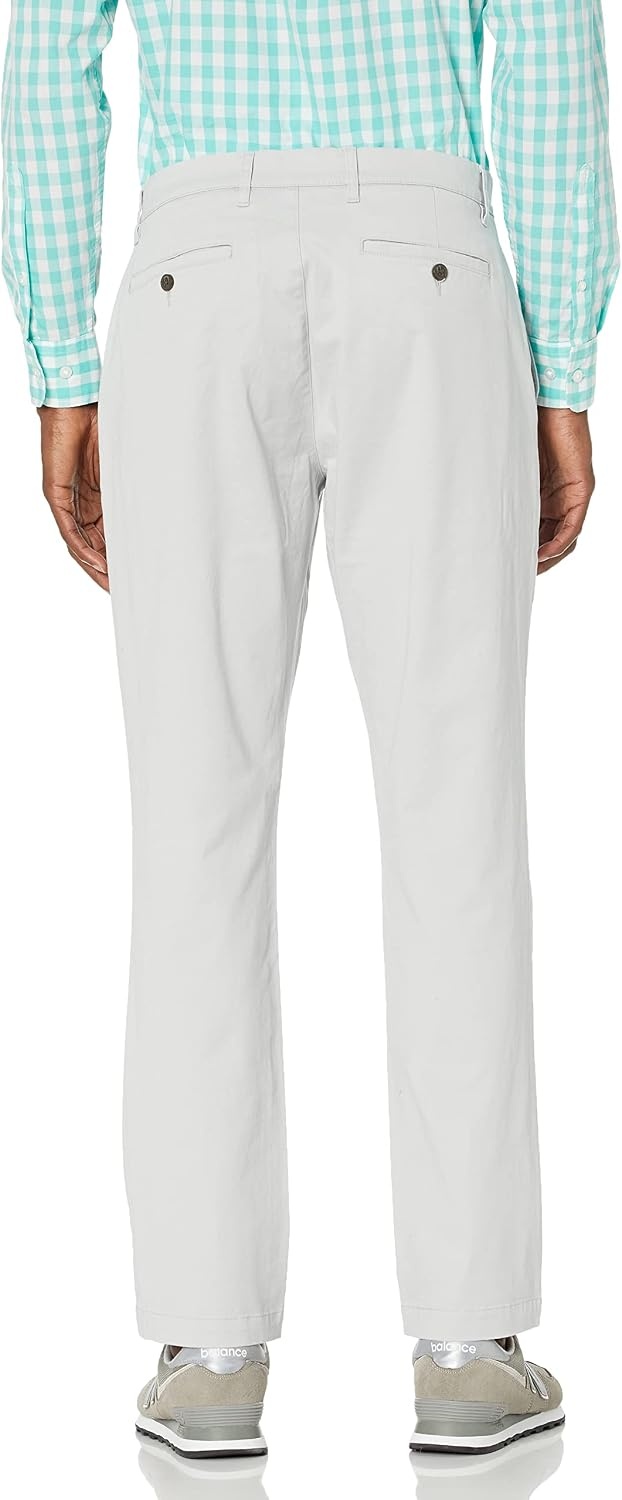 image:imageAmazon Essentials Mens AthleticFit Chino PantsLight Grey