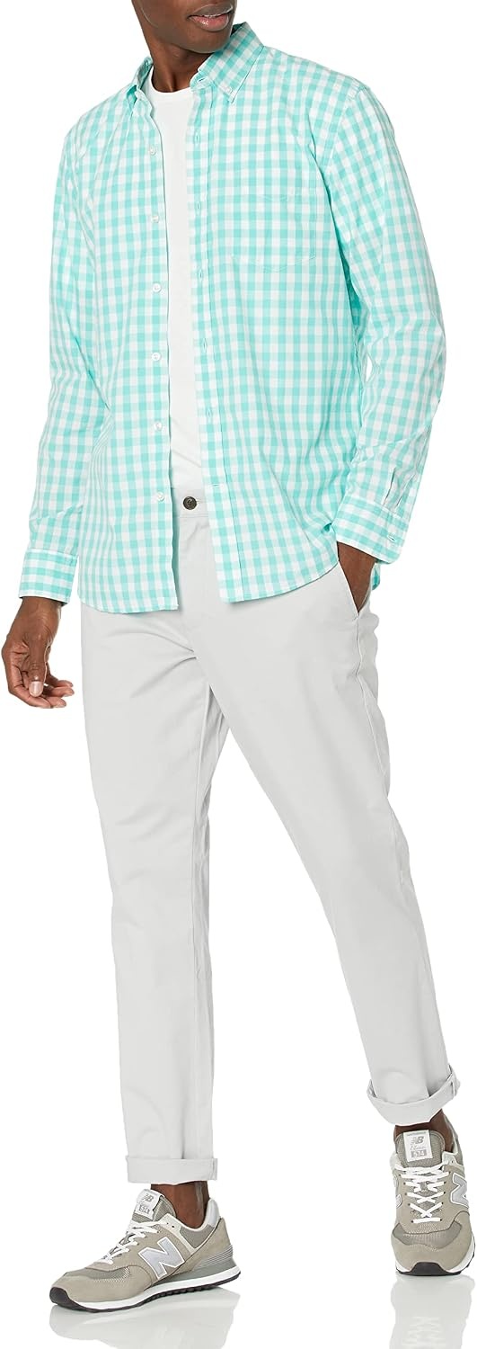 image:imageAmazon Essentials Mens AthleticFit Chino PantsLight Grey