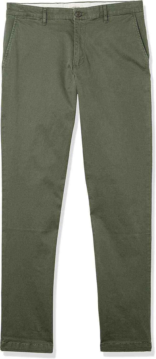 image:imageAmazon Essentials Mens AthleticFit Chino PantsOlive