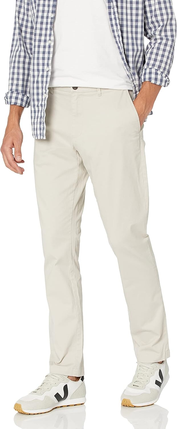 image:imageAmazon Essentials Mens AthleticFit Chino PantsStone