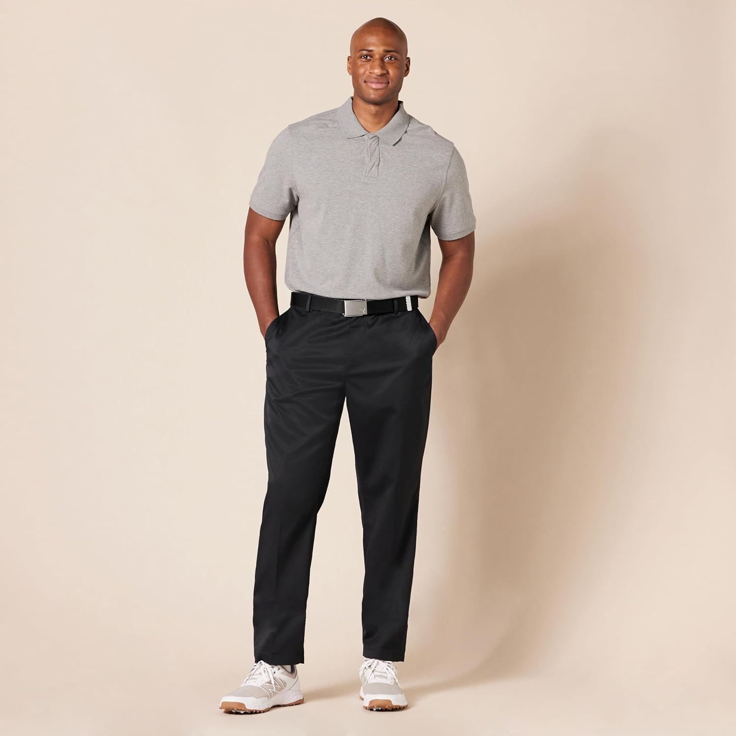 image:imageAmazon Essentials Mens AthleticFit MoistureWicking Stretch Golf Pants with Active Waistband Available in Big amp TallBlack
