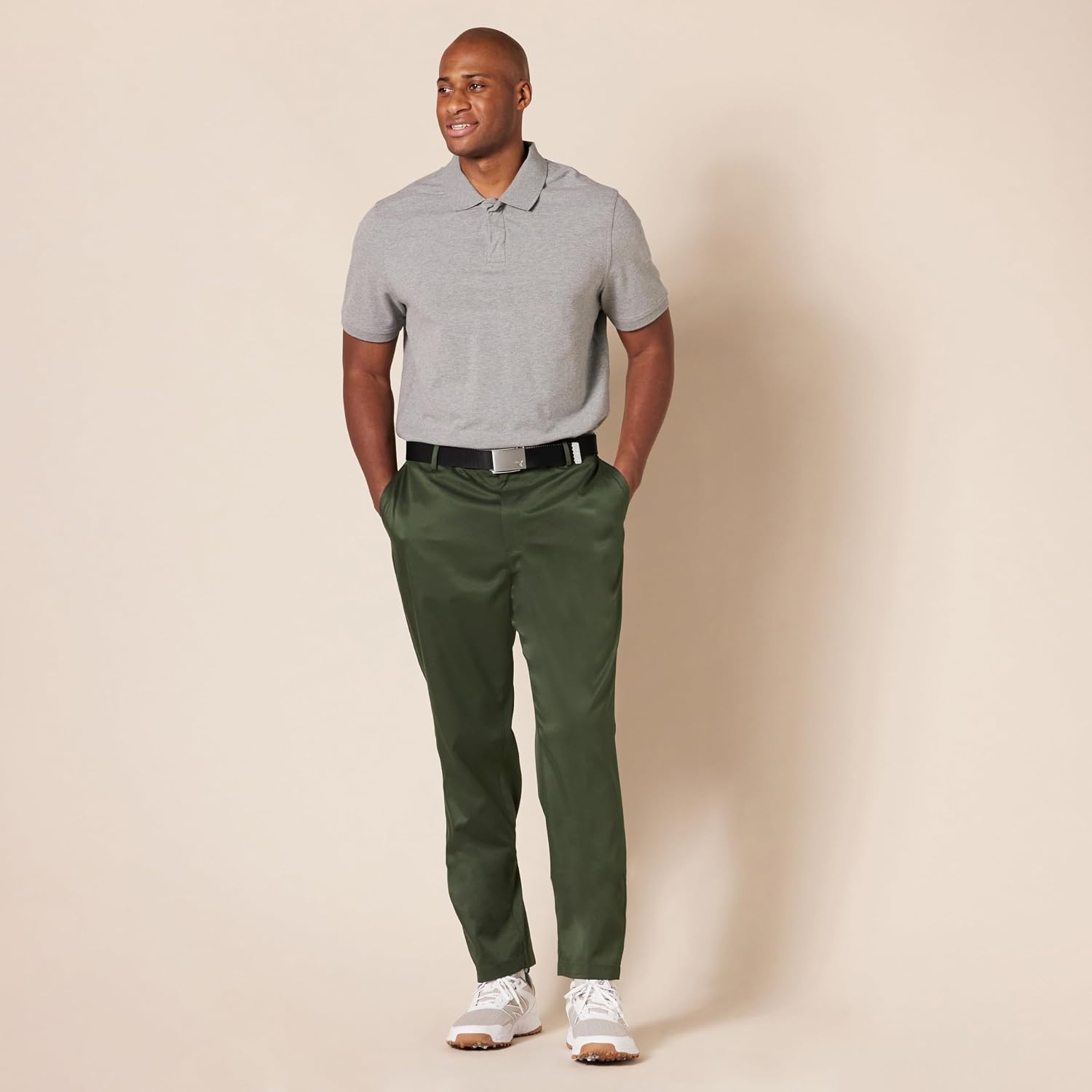 image:imageAmazon Essentials Mens AthleticFit MoistureWicking Stretch Golf Pants with Active Waistband Available in Big amp TallDark Olive