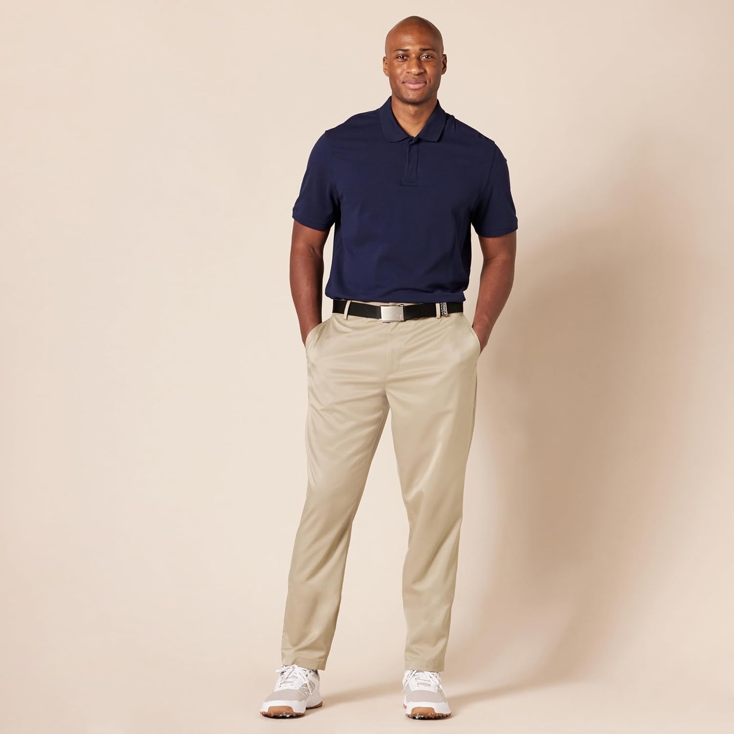 image:imageAmazon Essentials Mens AthleticFit MoistureWicking Stretch Golf Pants with Active Waistband Available in Big amp TallKhaki Brown