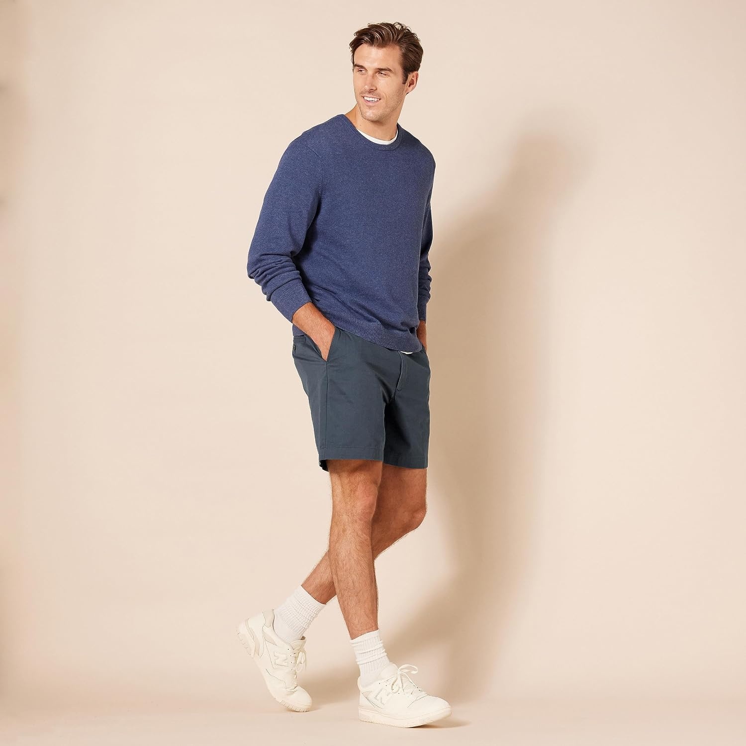 image:imageAmazon Essentials Mens ClassicFit 7 Short ShortsDark Navy