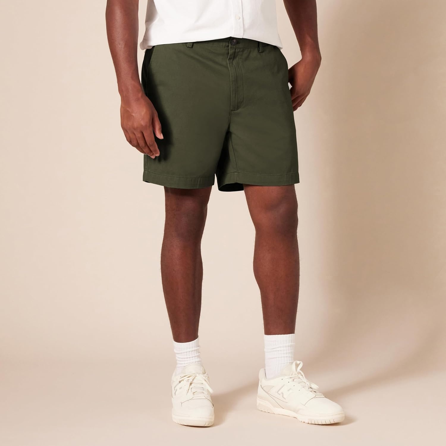 image:imageAmazon Essentials Mens ClassicFit 7 Short ShortsDark Olive