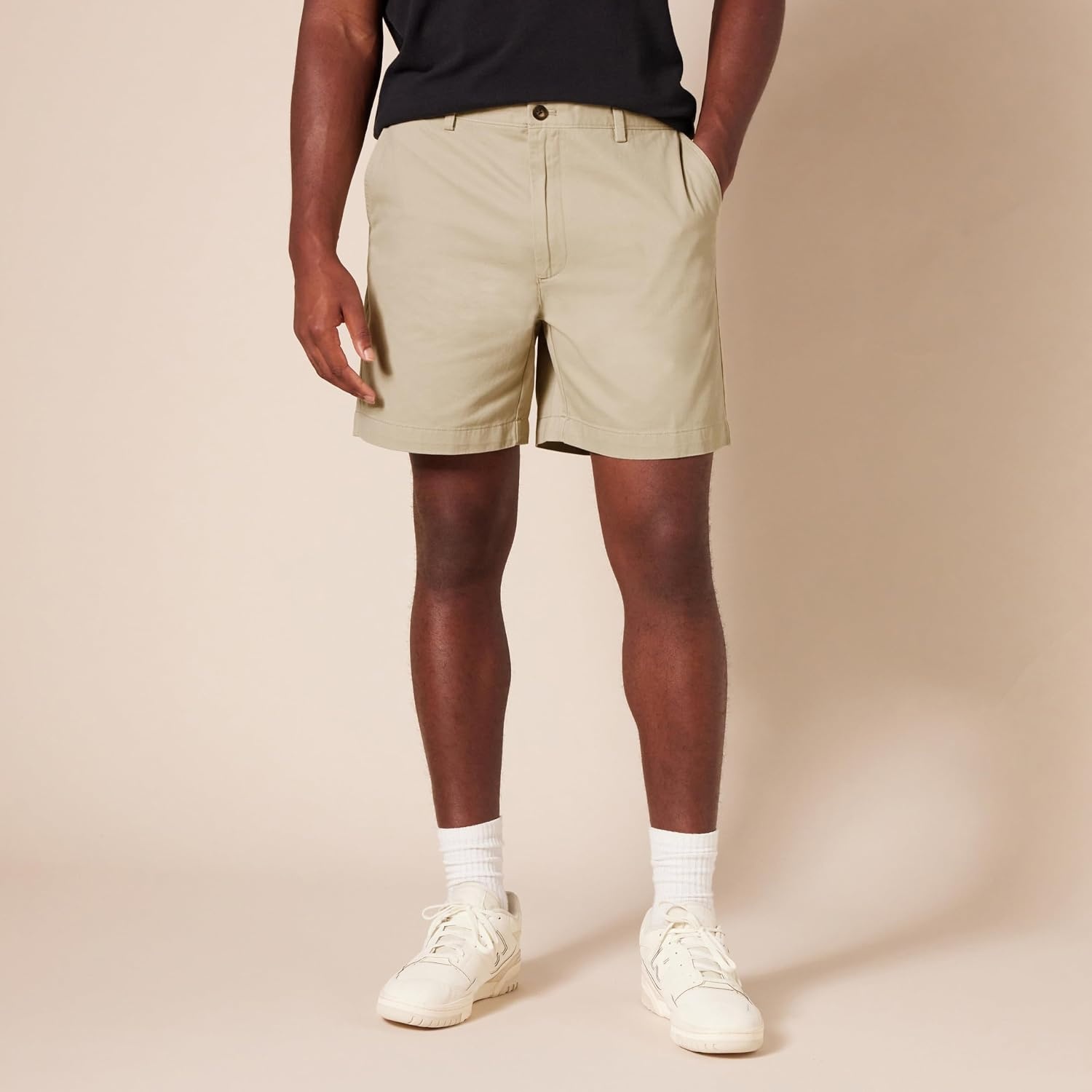 image:imageAmazon Essentials Mens ClassicFit 7 Short ShortsKhaki