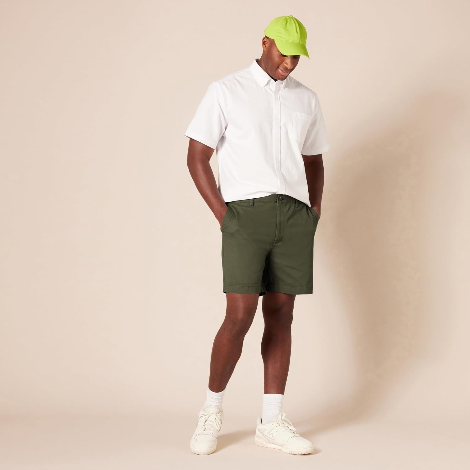 image:imageAmazon Essentials Mens ClassicFit 7 Short ShortsOlive