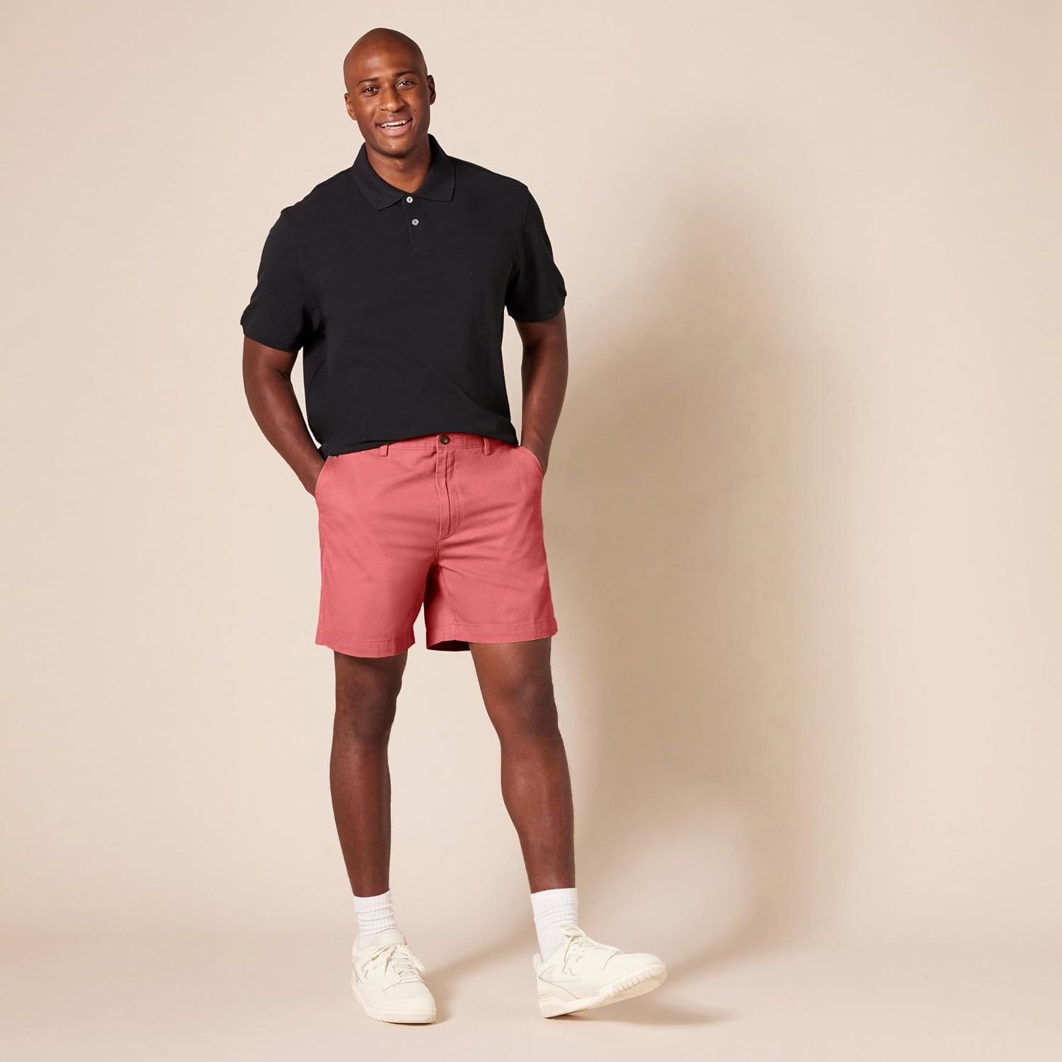 image:imageAmazon Essentials Mens ClassicFit 7 Short ShortsRaspberry Red