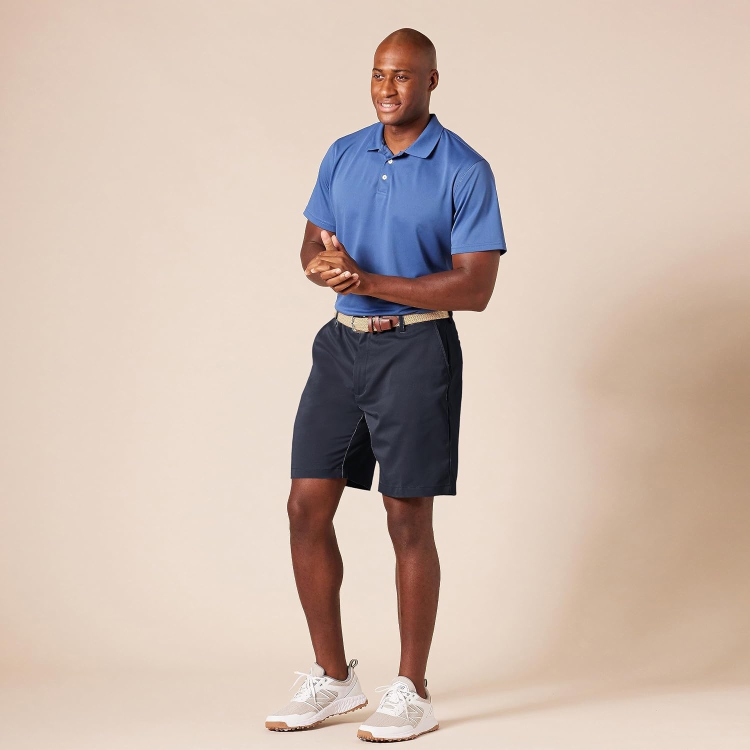 image:imageAmazon Essentials Mens ClassicFit 9 Inseam MoistureWicking Golf Shorts Functional Pockets Available in Big amp TallNavy