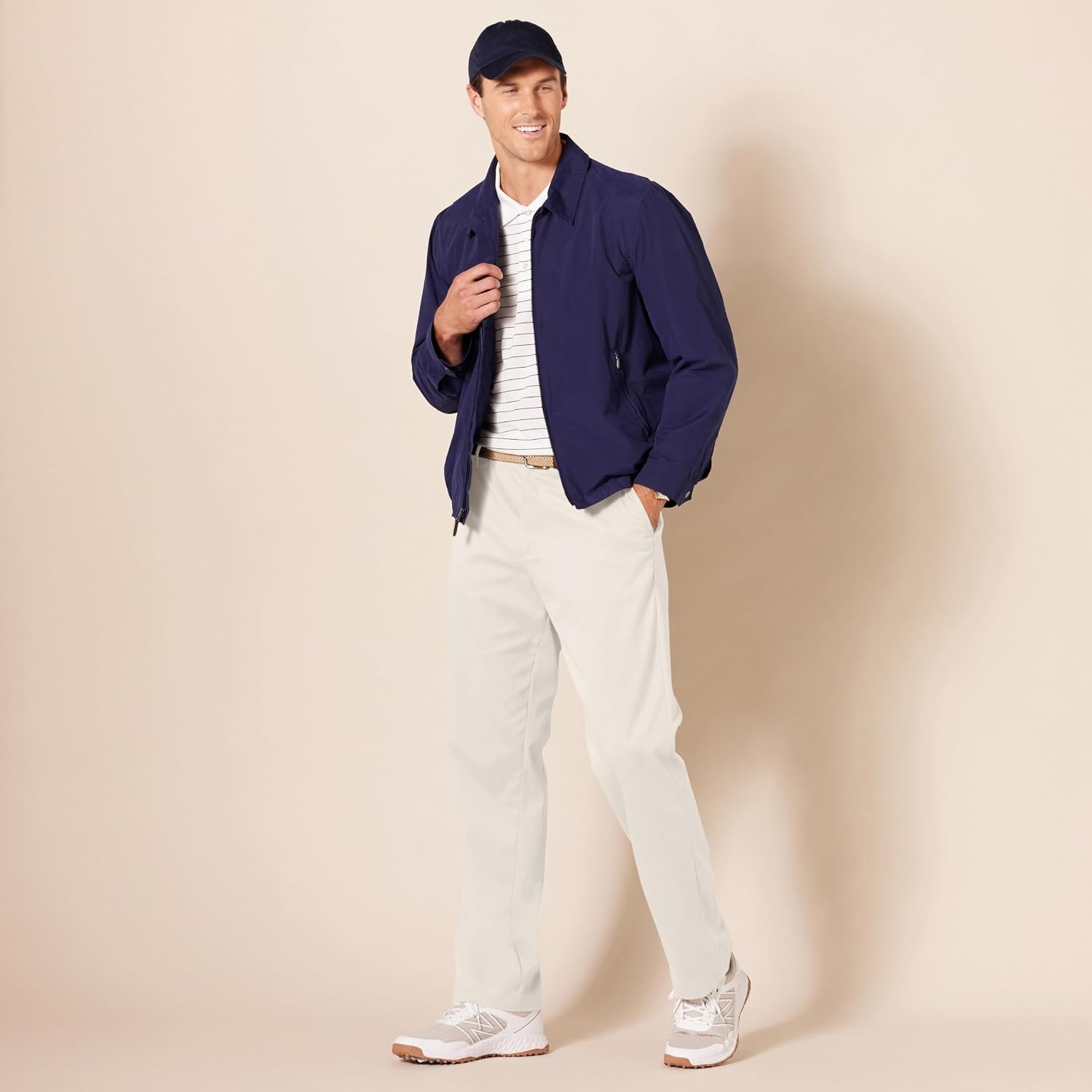 image:imageAmazon Essentials Mens ClassicFit MoistureWicking Stretch Golf Pants with Active Waistband Available in Big amp TallStone