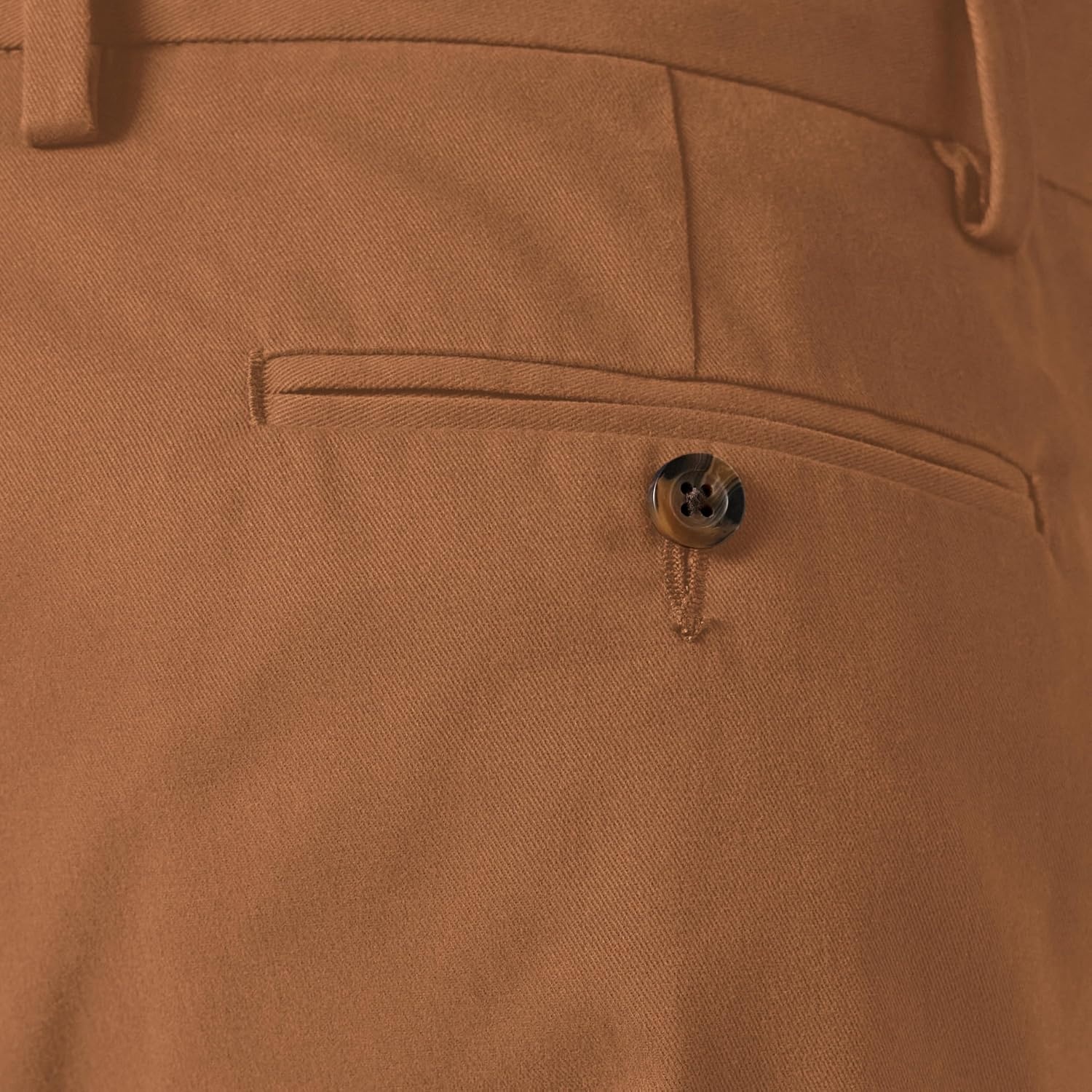 image:imageAmazon Essentials Mens ClassicFit WrinkleResistant FlatFront Stretch Chino PantDark Khaki Brown