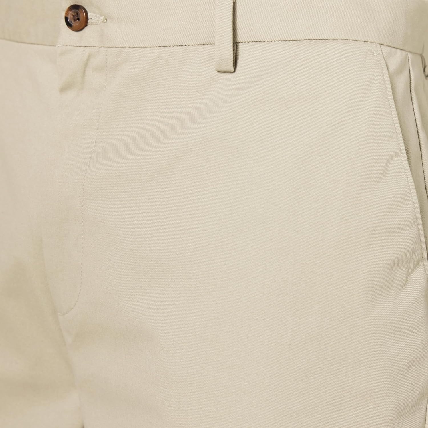 image:imageAmazon Essentials Mens ClassicFit WrinkleResistant FlatFront Stretch Chino PantKhaki Beige