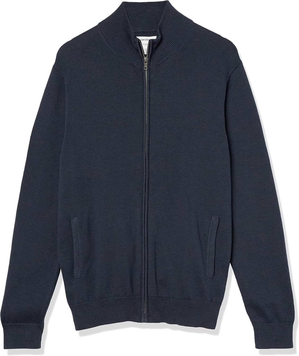 image:imageAmazon Essentials Mens FullZip Cotton SweaterNavy