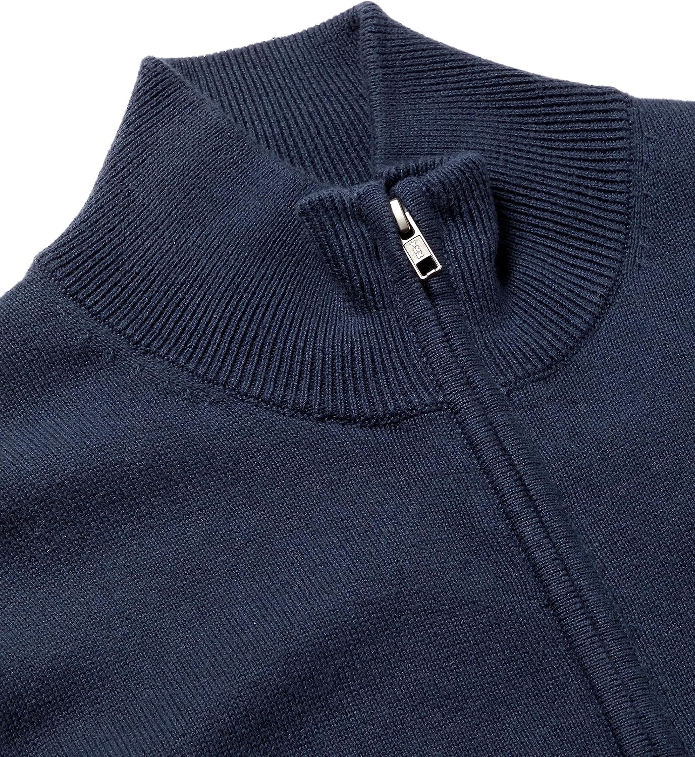 image:imageAmazon Essentials Mens FullZip Cotton SweaterNavy