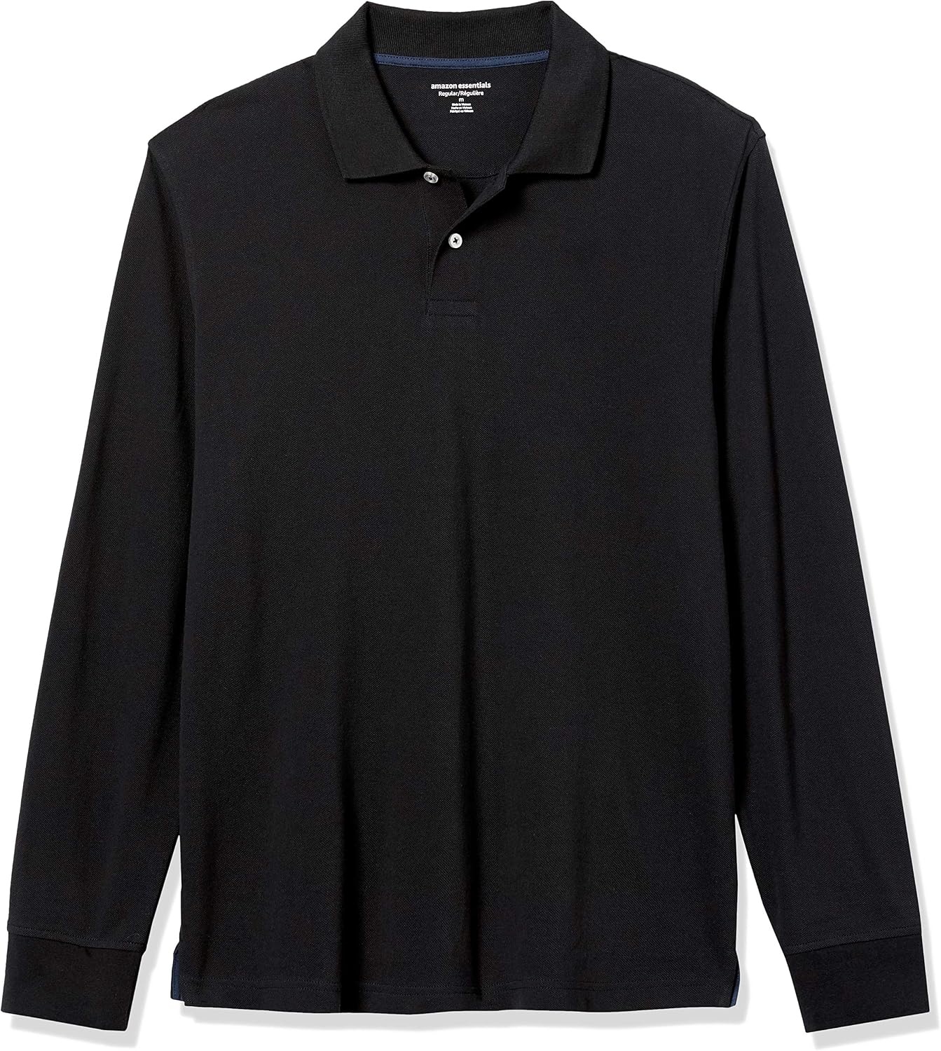 image:imageAmazon Essentials Mens LongSleeve Pique Polo ShirtBlack