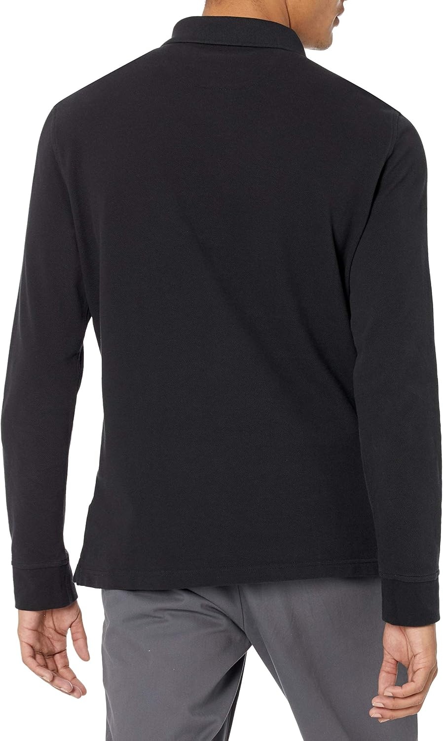 image:imageAmazon Essentials Mens LongSleeve Pique Polo ShirtBlack