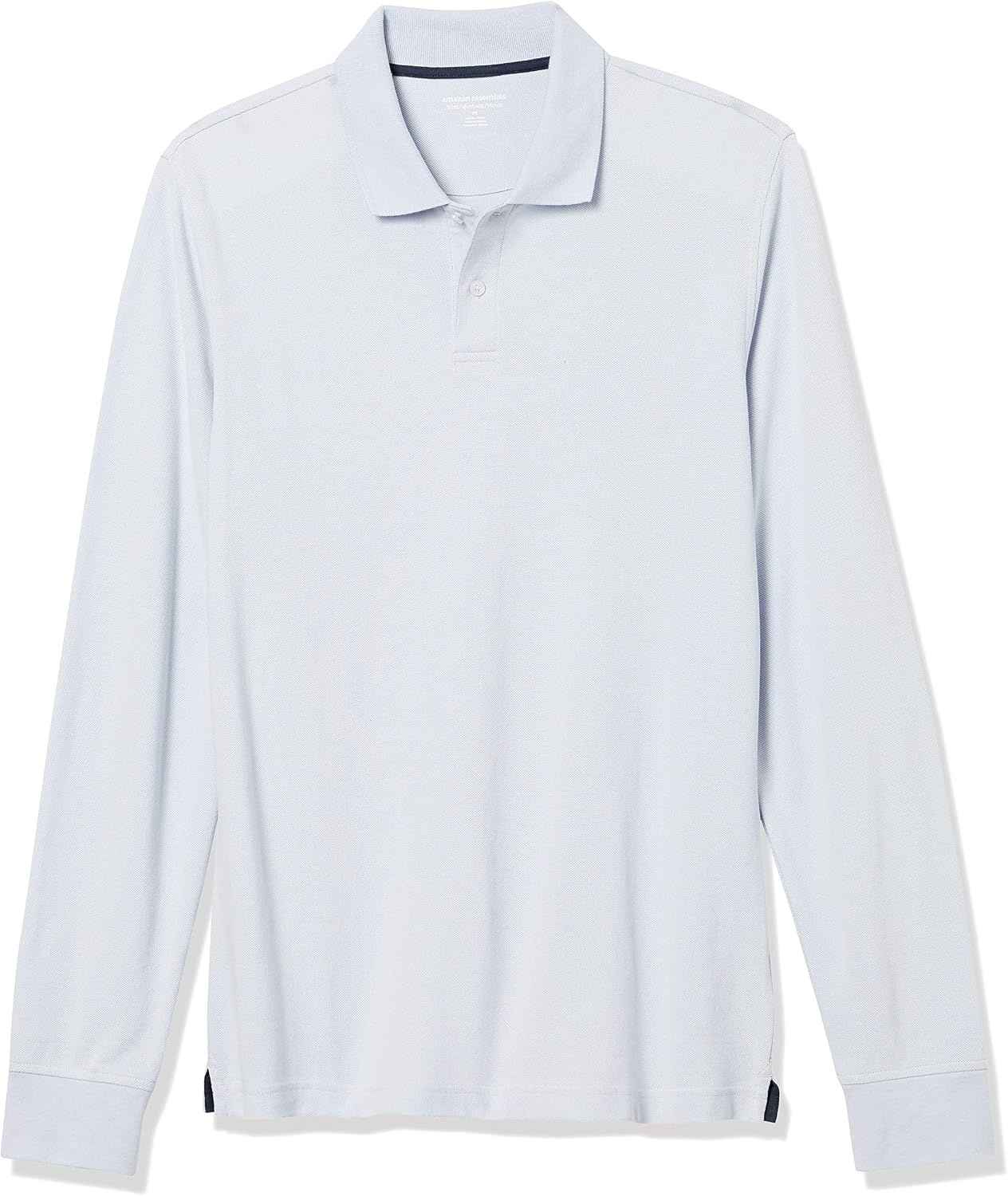 image:imageAmazon Essentials Mens LongSleeve Pique Polo ShirtLight Blue