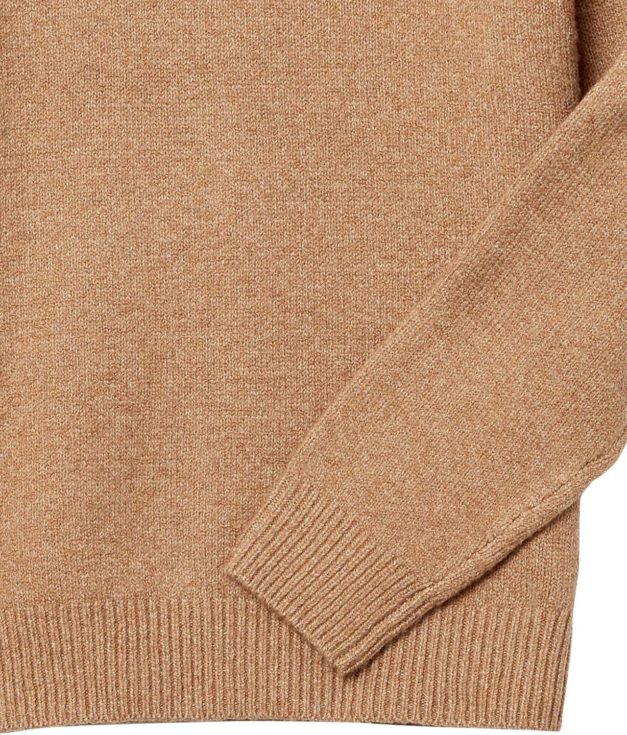 image:imageAmazon Essentials Mens LongSleeve Soft Touch Rib QuarterZip SweaterCamel