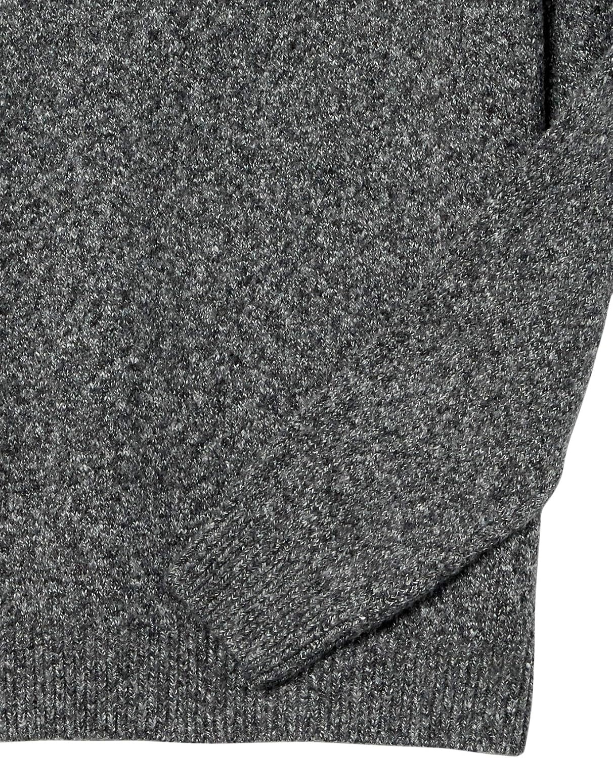 image:imageAmazon Essentials Mens LongSleeve Soft Touch Rib QuarterZip SweaterCharcoal Marl