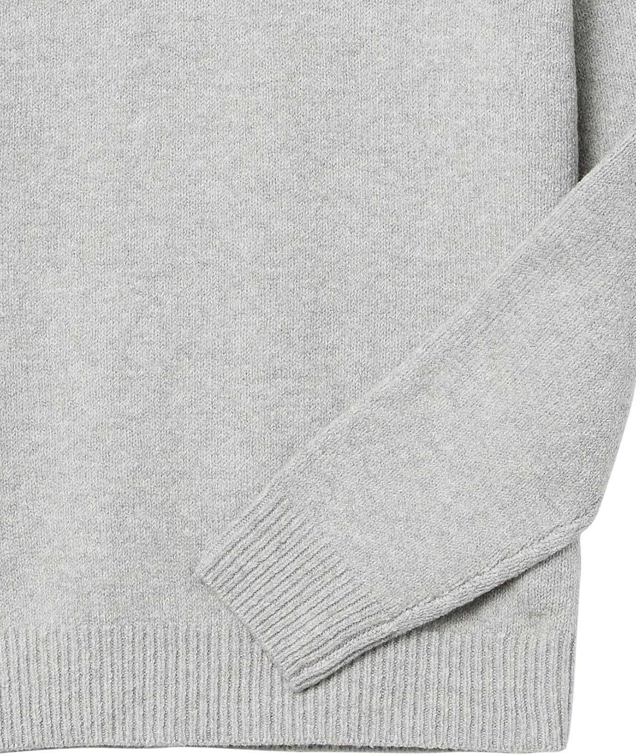 image:imageAmazon Essentials Mens LongSleeve Soft Touch Rib QuarterZip SweaterLight Grey