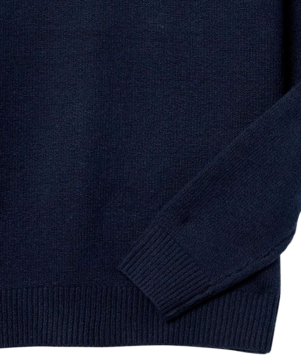 image:imageAmazon Essentials Mens LongSleeve Soft Touch Rib QuarterZip SweaterNavy