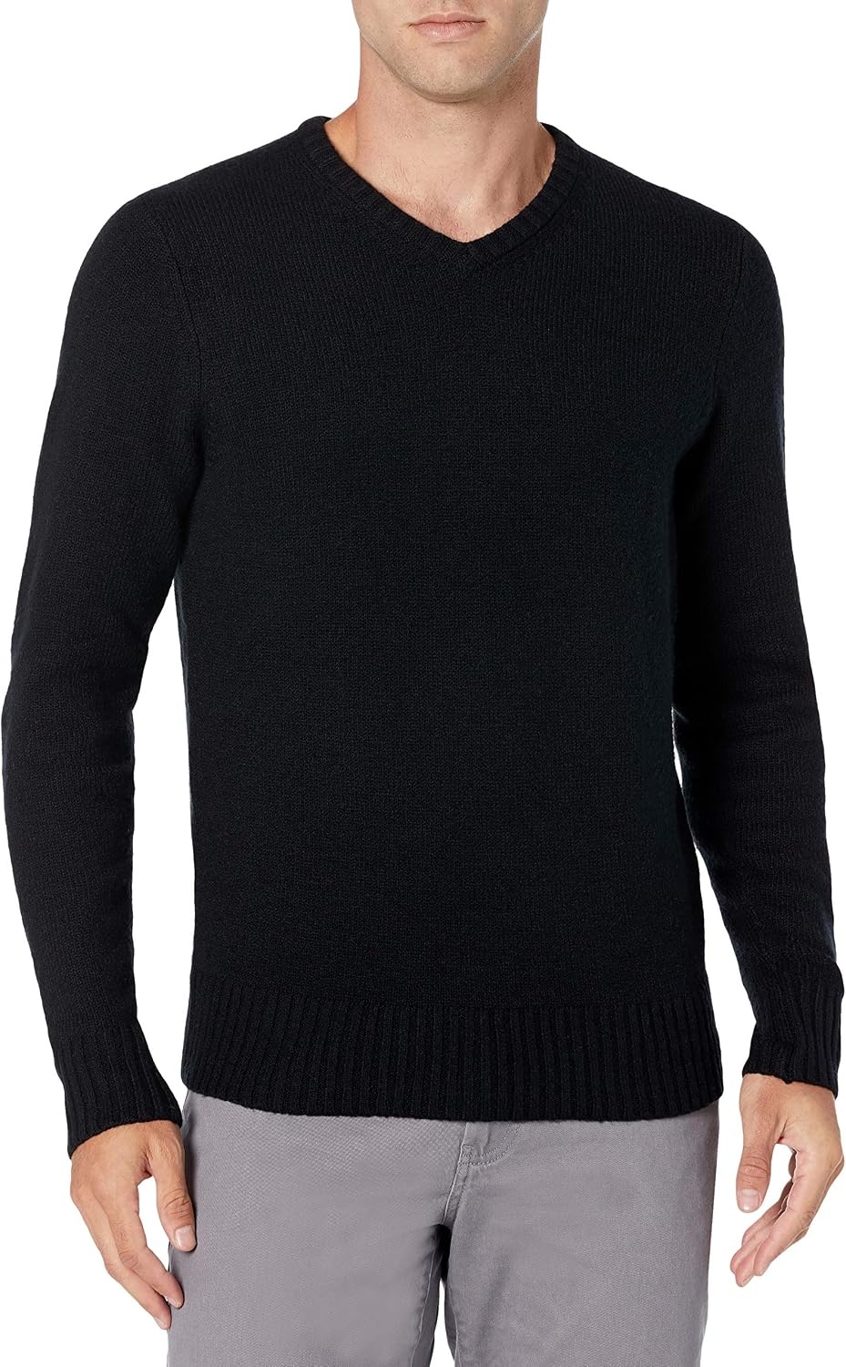 image:imageAmazon Essentials Mens LongSleeve Soft Touch SweaterBlack