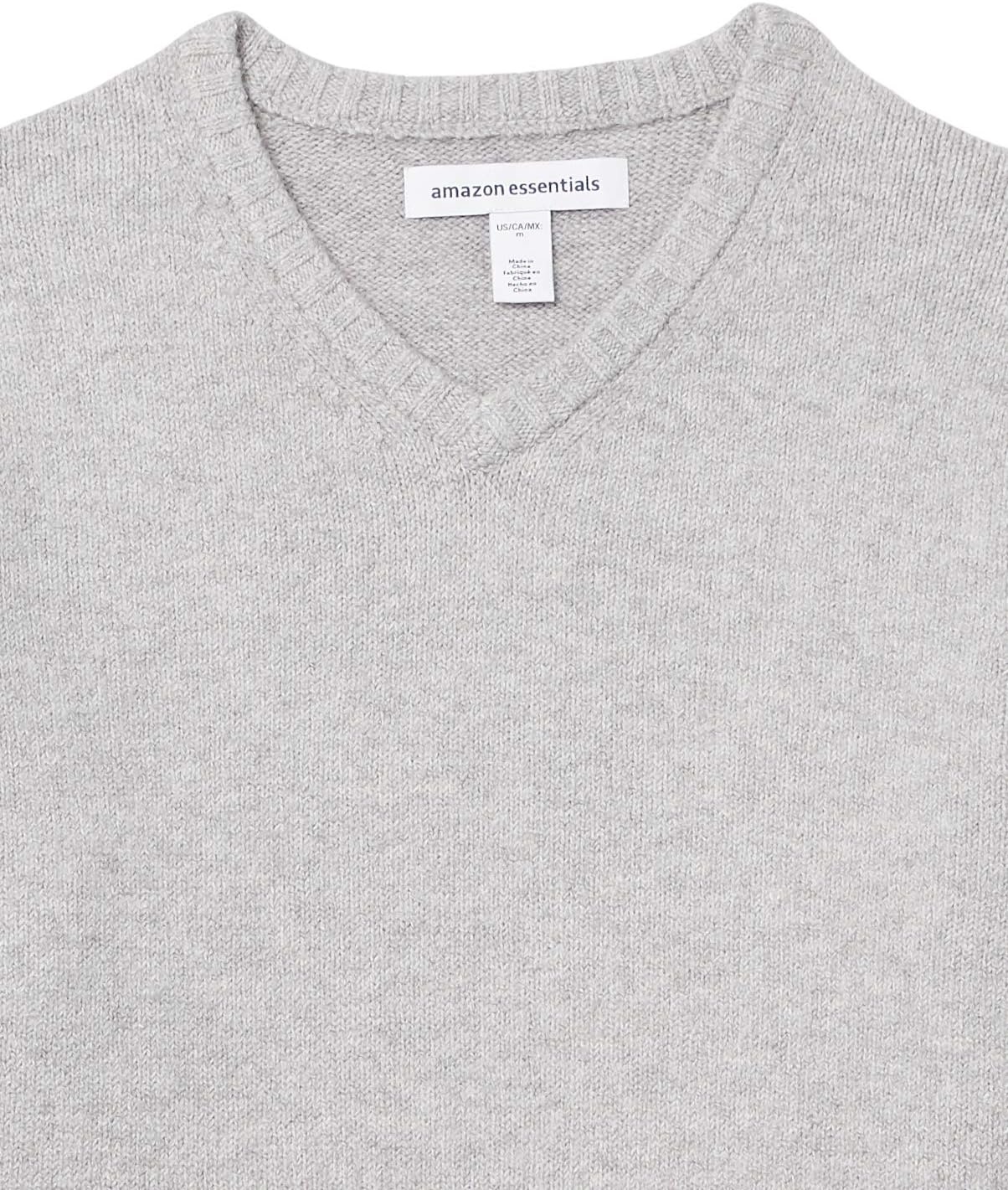 image:imageAmazon Essentials Mens LongSleeve Soft Touch SweaterLight Grey