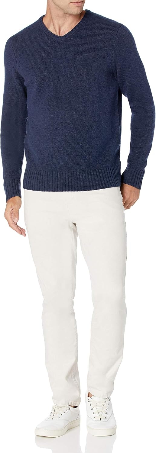 image:imageAmazon Essentials Mens LongSleeve Soft Touch SweaterNavy