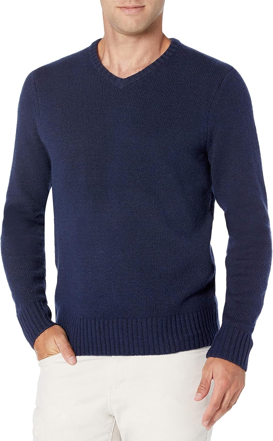 image:imageAmazon Essentials Mens LongSleeve Soft Touch SweaterNavy