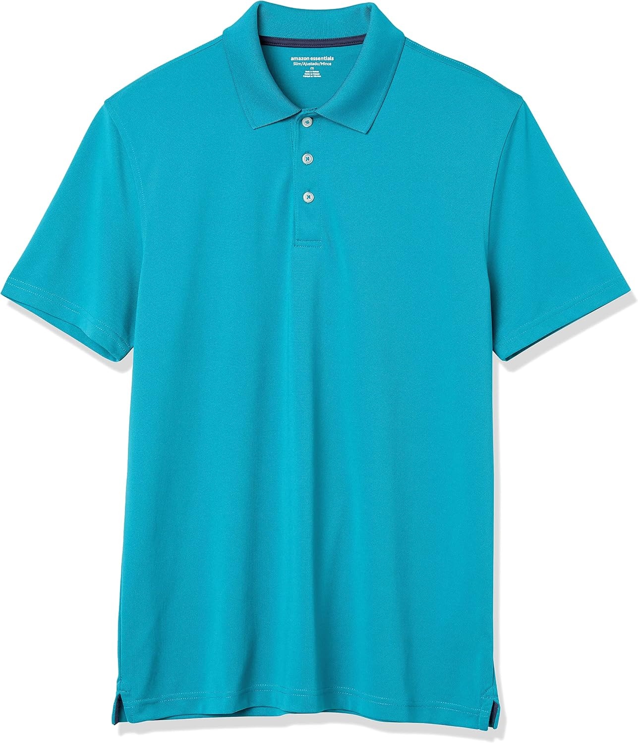 image:imageAmazon Essentials Mens Moisture Wicking Golf Polo Shirt Short Sleeve SlimFit QuickDry Active WearDark Teal