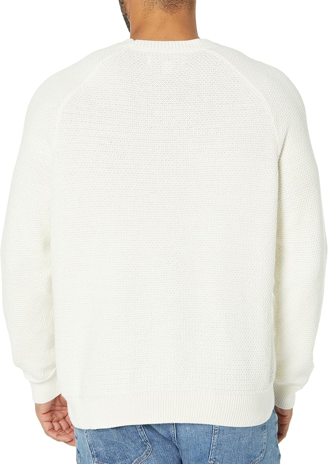 image:imageAmazon Essentials Mens Oversized Crewneck Sweater Textured Loose FitEggshell White