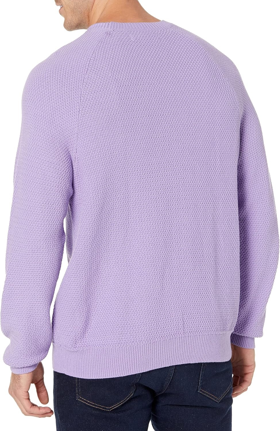 image:imageAmazon Essentials Mens Oversized Crewneck Sweater Textured Loose FitLavender
