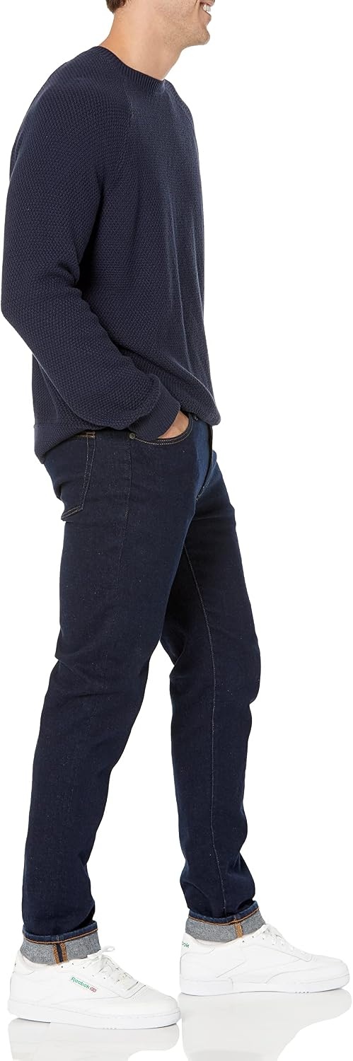 image:imageAmazon Essentials Mens Oversized Crewneck Sweater Textured Loose FitNavy