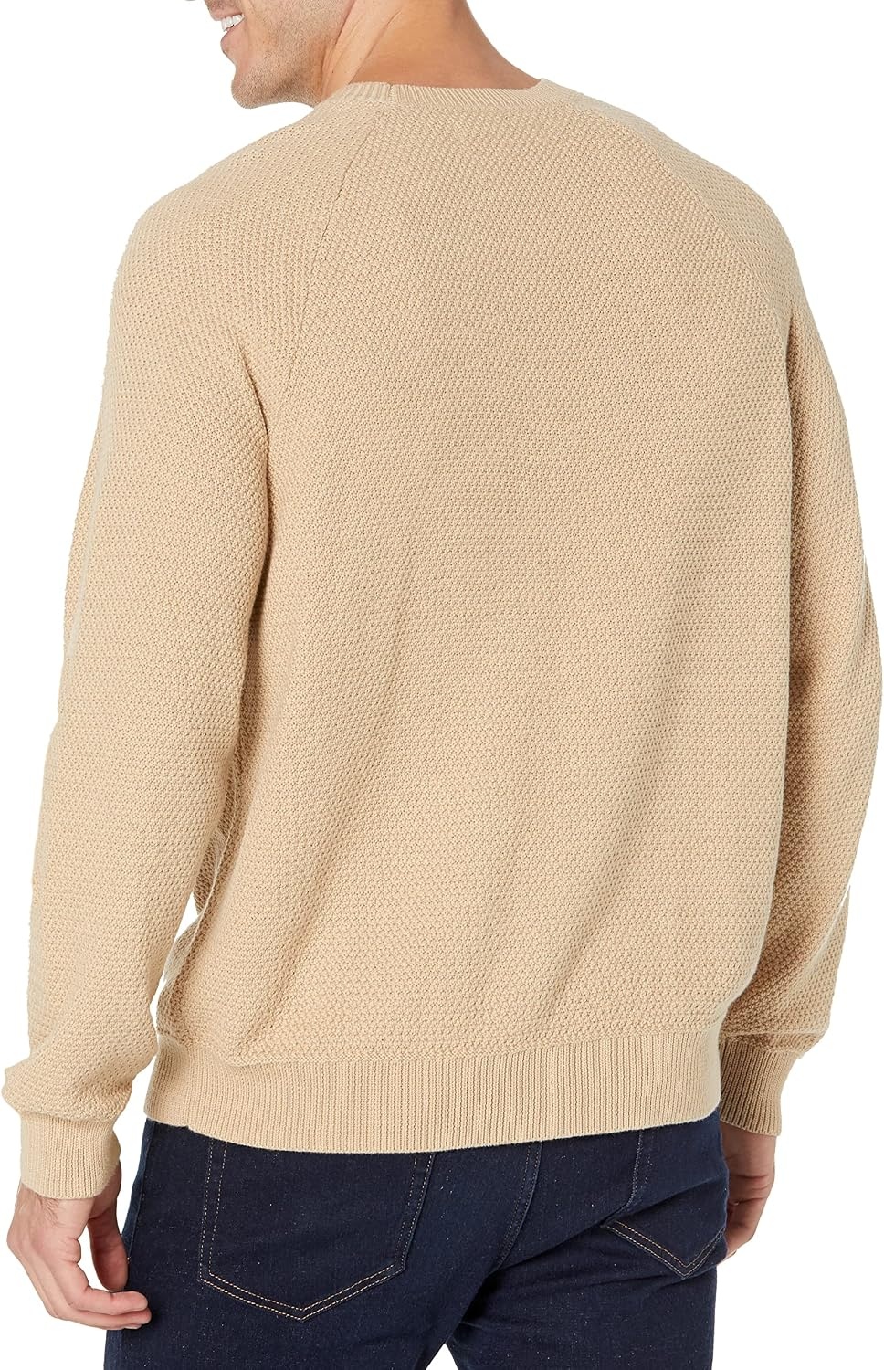 image:imageAmazon Essentials Mens Oversized Crewneck Sweater Textured Loose FitTan