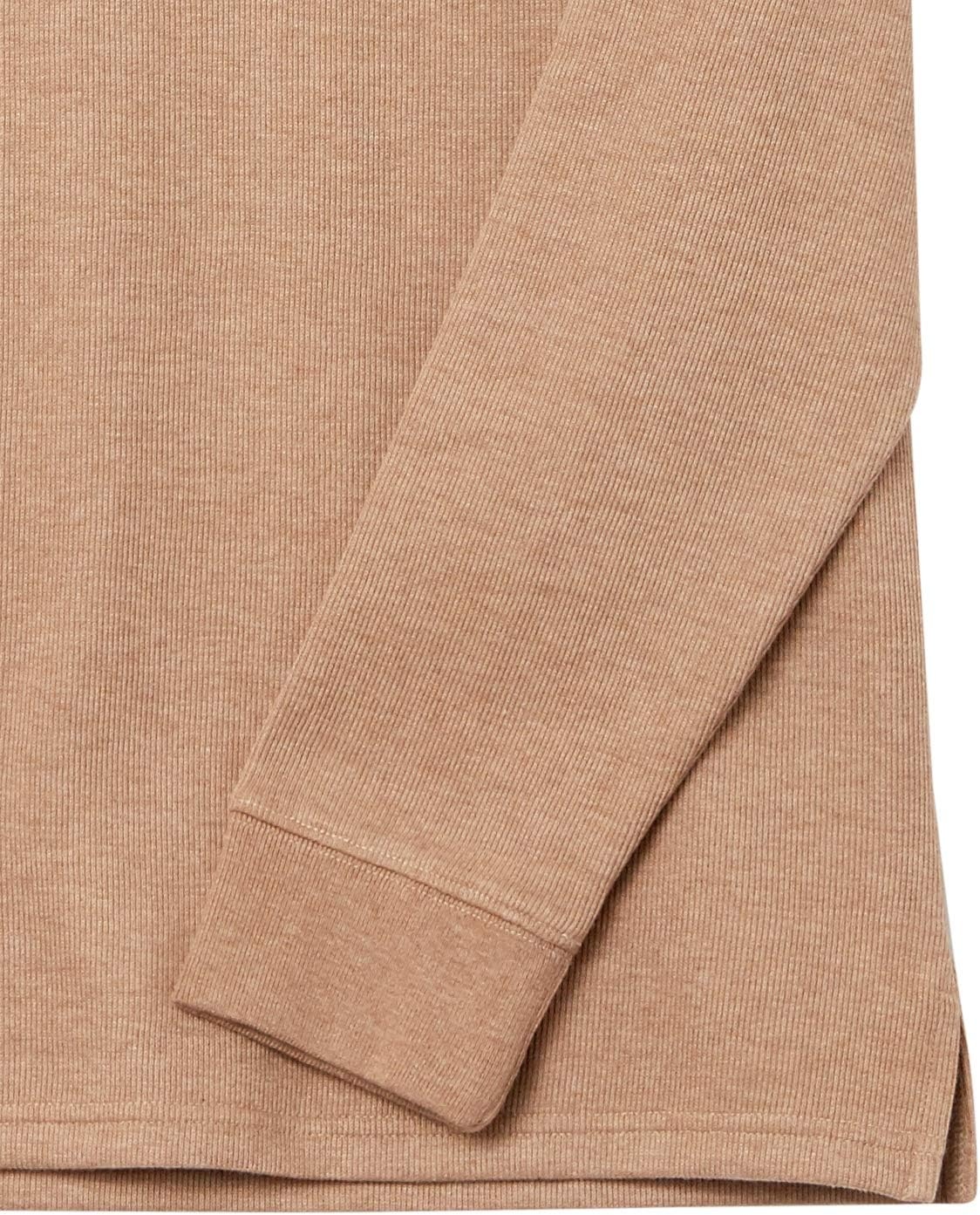 image:imageAmazon Essentials Mens QuarterZip French Rib Mock Neck Sweater Casual WearCamel Heather
