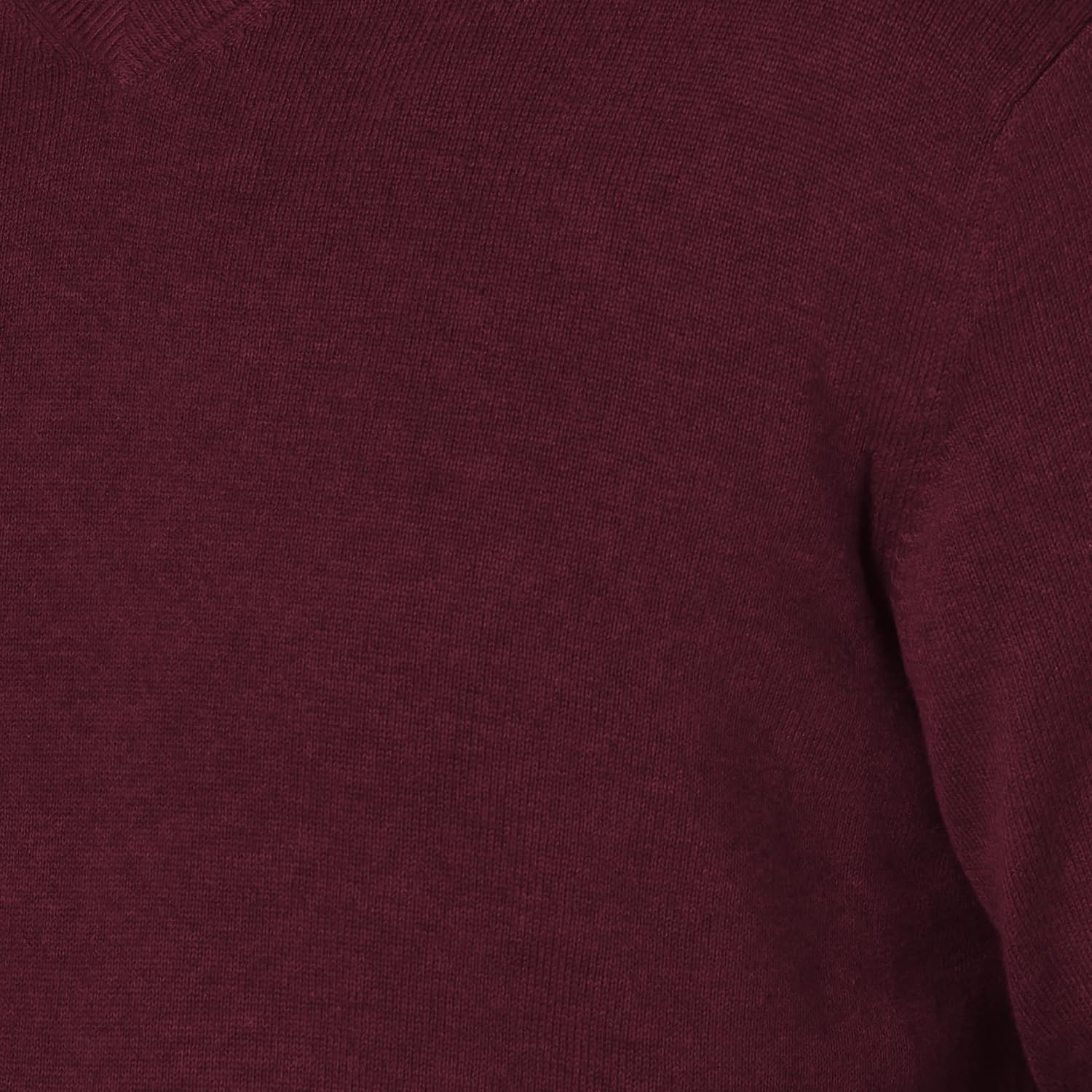 image:imageAmazon Essentials Mens Regular Fit Cotton VNeck Pullover Sweater Available in Big amp TallBurgundy