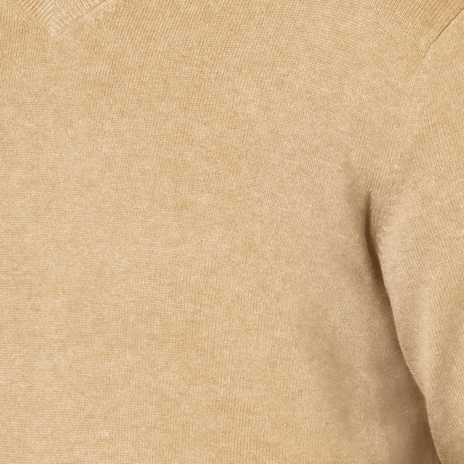 image:imageAmazon Essentials Mens Regular Fit Cotton VNeck Pullover Sweater Available in Big amp TallCamel Heather