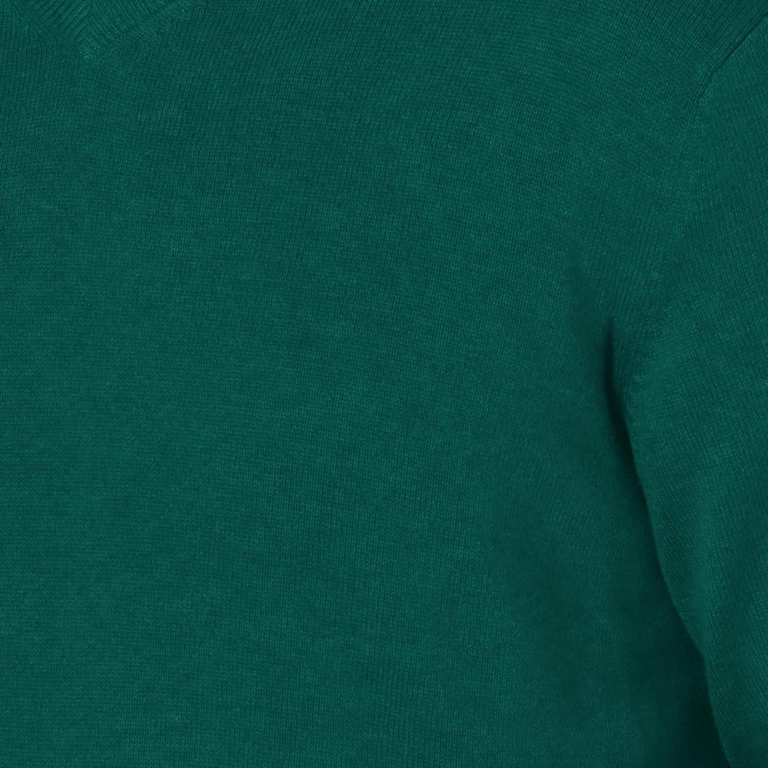 image:imageAmazon Essentials Mens Regular Fit Cotton VNeck Pullover Sweater Available in Big amp TallDark Green