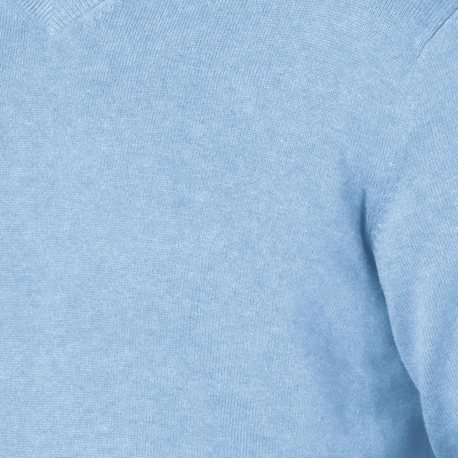 image:imageAmazon Essentials Mens Regular Fit Cotton VNeck Pullover Sweater Available in Big amp TallLight Blue Heather